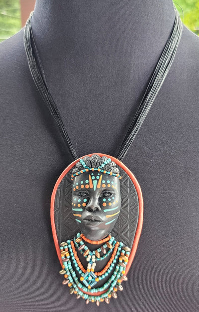 Maruvian Woman Series Necklace/Brooch (Warrior Woman) by Dianne Hayes Quarles