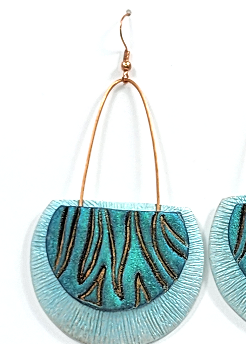 Earrings "EP-63 Turquoise/Brown" by Dianne Hayes Quarles