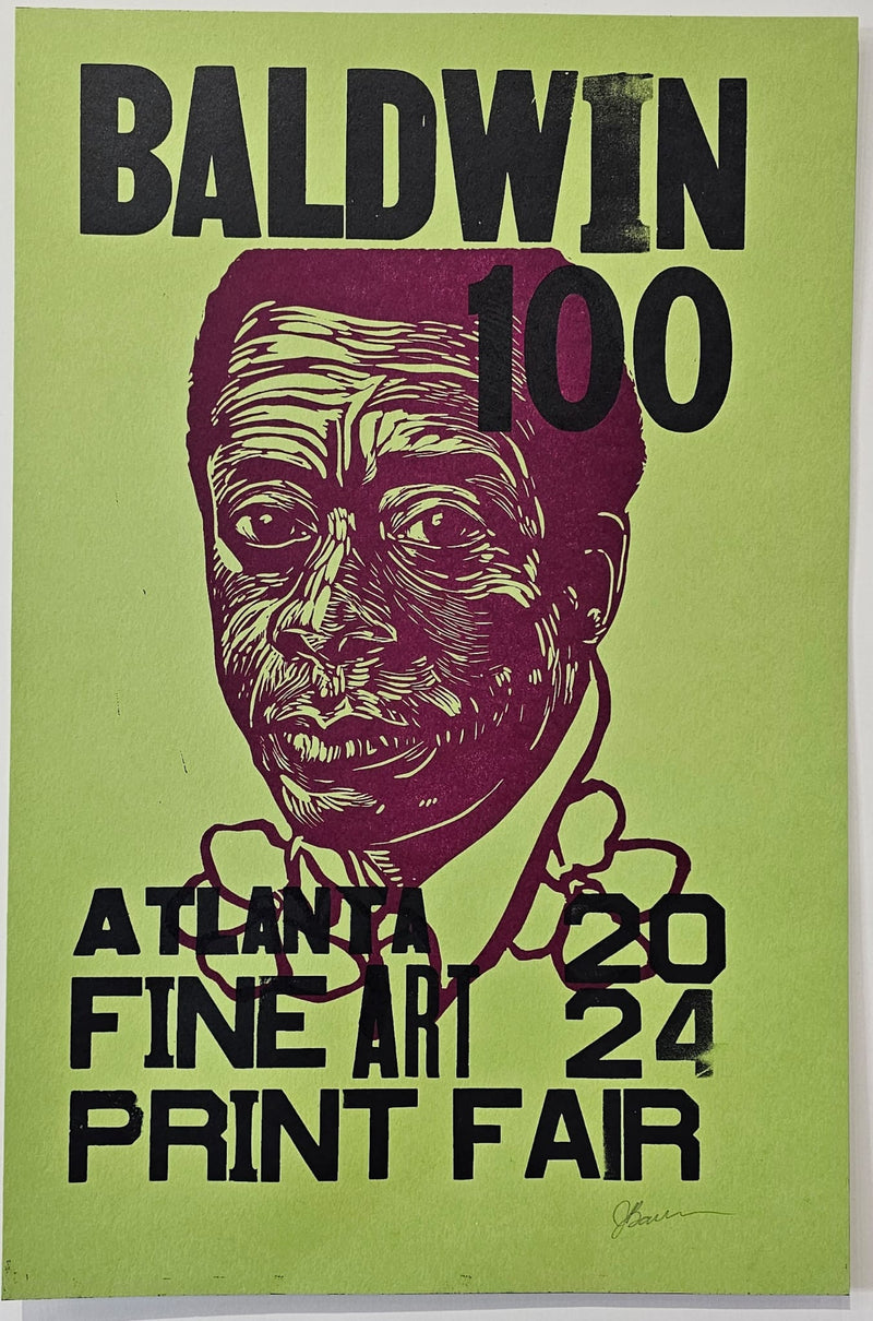 Barber, Jamaal, (Baldwin 100, 2nd Annual Atlanta Fine Art Print Fair Poster)