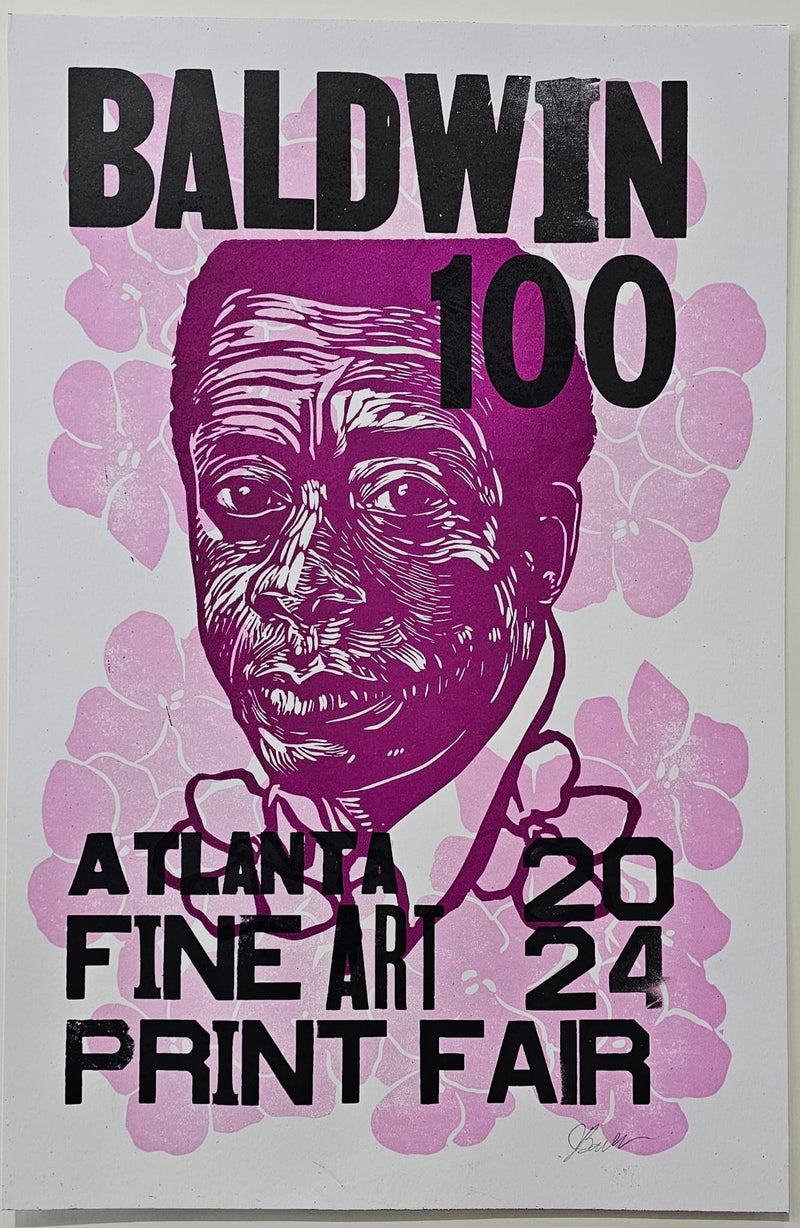 Barber, Jamaal, (Baldwin 100, 2nd Annual Atlanta Fine Art Print Fair Poster)