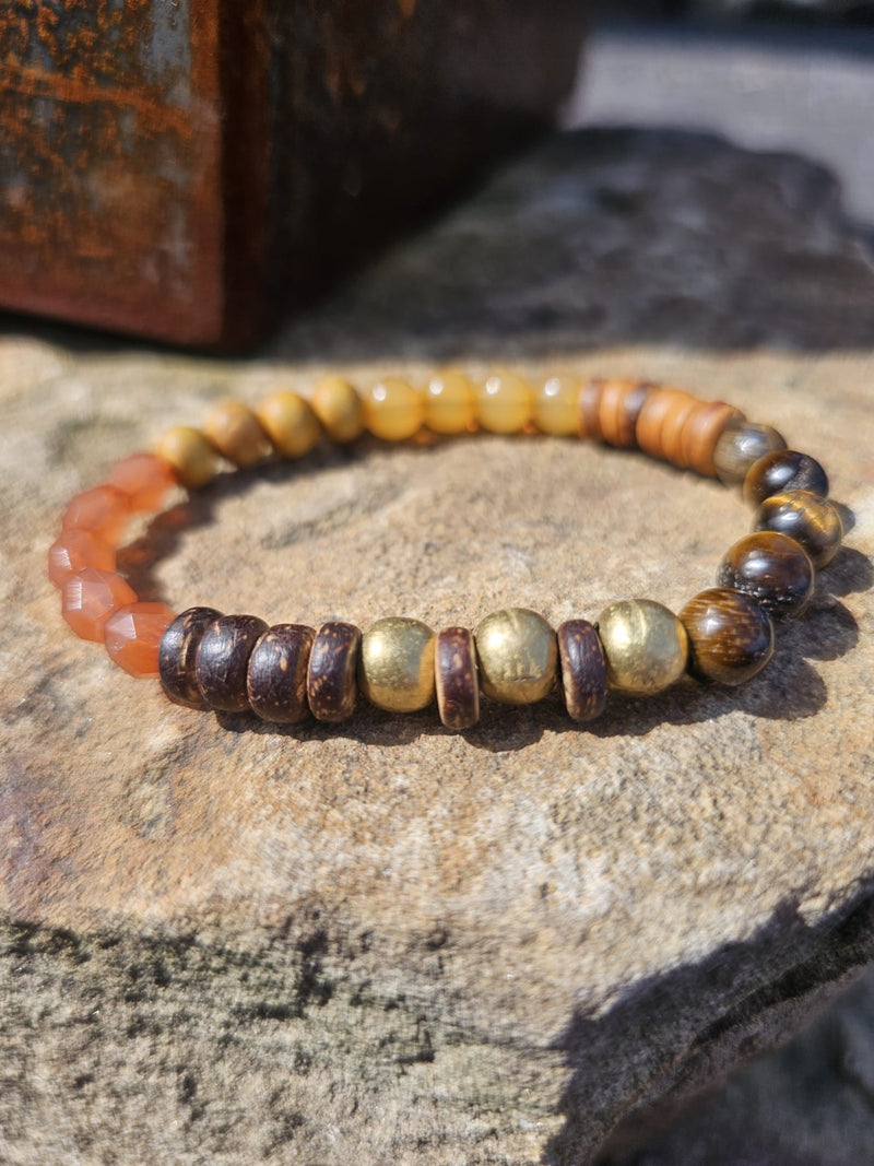 Natural Stone Beaded Bracelet (tiger&