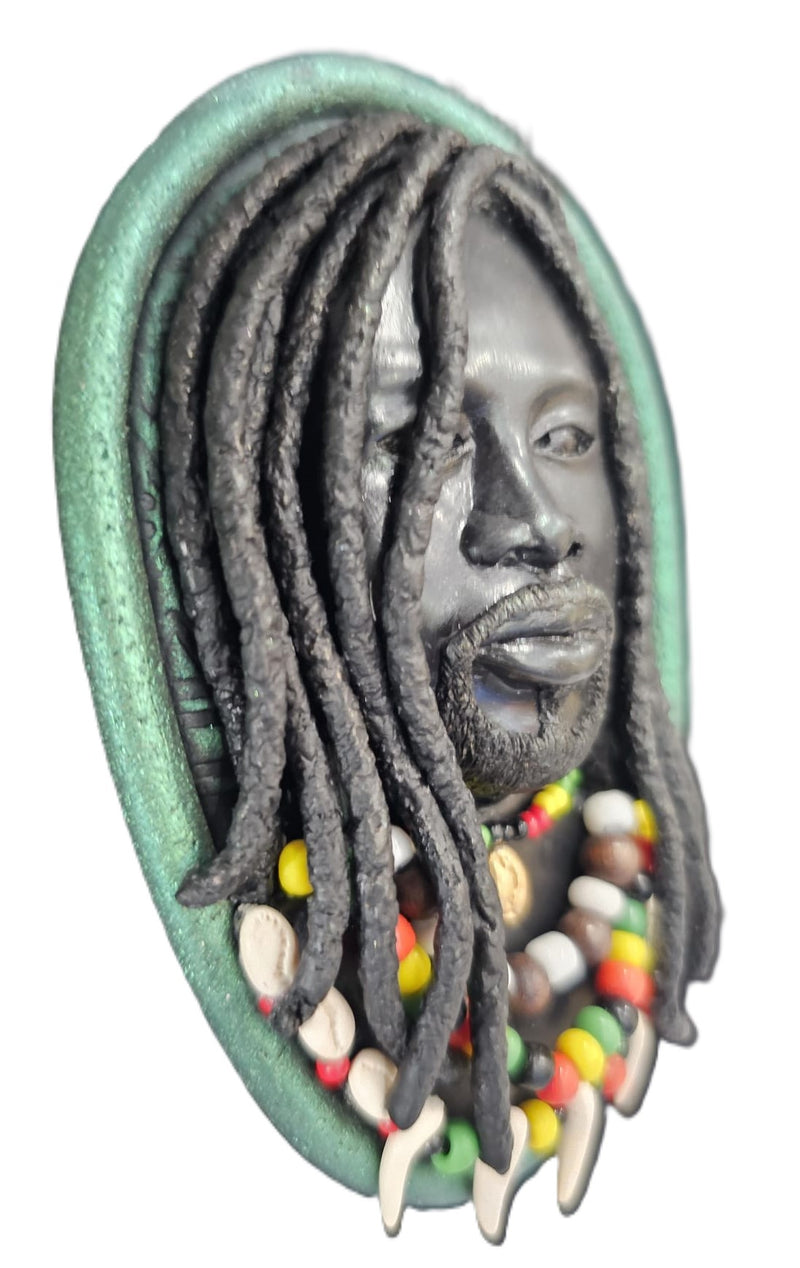 Maruvian Woman Series Necklace/Brooch (Rasta Man) by Dianne Hayes Quarles